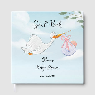 Sweet Stork Baby Shower Guest Book