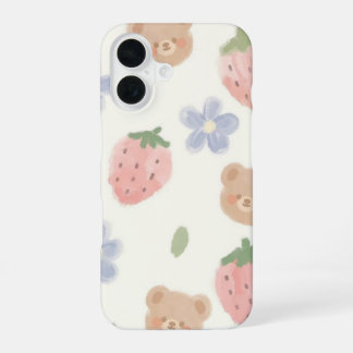 Sweet Strawbear Charm Phone Case for Iphone