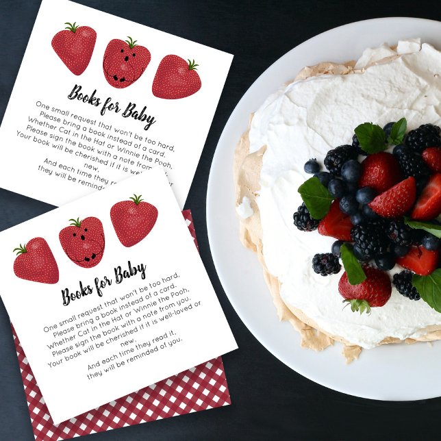 Sweet strawberries Books for Baby Enclosure Card (Creator Uploaded)