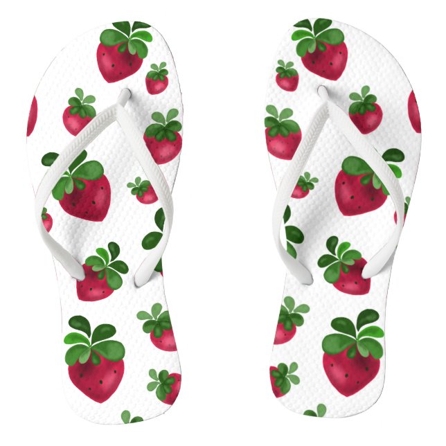 Sweet Strawberries Flip Flops (Footbed)