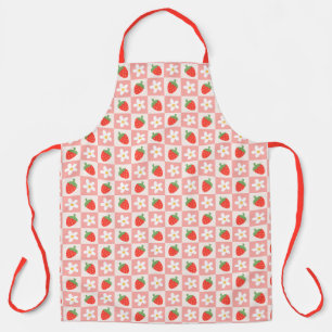 Sweet Strawberries & Flowers Apron