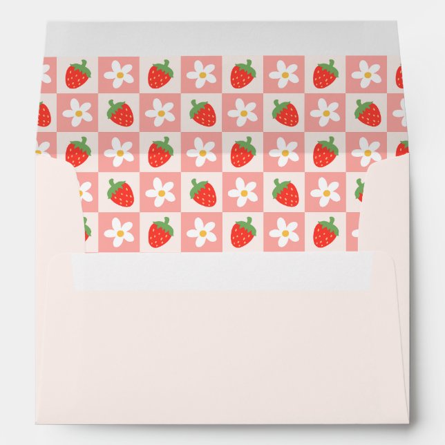 Sweet Strawberries & Flowers Envelope (Back (Bottom))