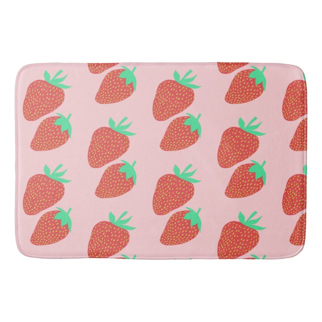 Sweet Strawberries Fruity fun Bath Mat (Front)