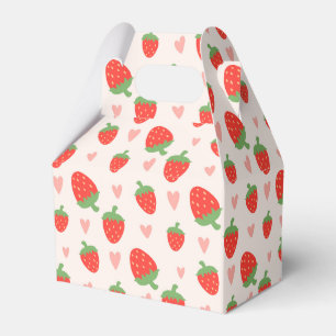 Sweet Strawberries & Hearts Favour Boxes