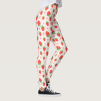 Sweet Strawberries & Hearts Leggings