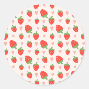 Sweet Strawberries & Hearts Sticker