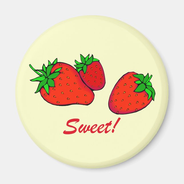 Sweet strawberries magnet (Front)