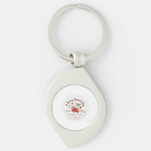 Sweet Strawberry Baby Shower & First Birthday Keychain