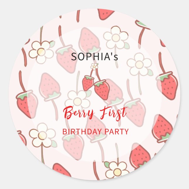 Sweet Strawberry Blossom Sticker (Front)