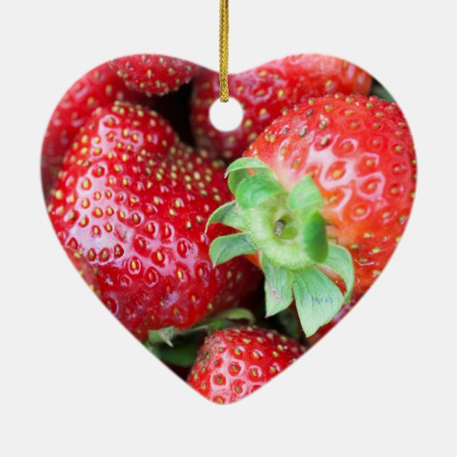 Sweet Strawberry Ceramic Ornament (Back)