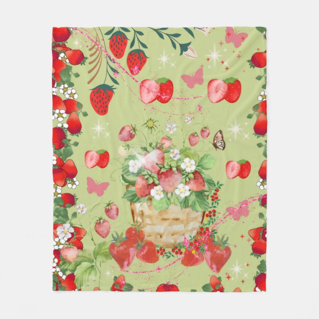 Sweet Strawberry Dreams Blanket (Front)