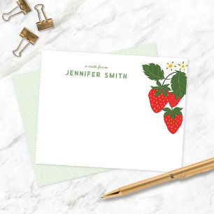 Sweet Strawberry Garden Carte pour notes personnal