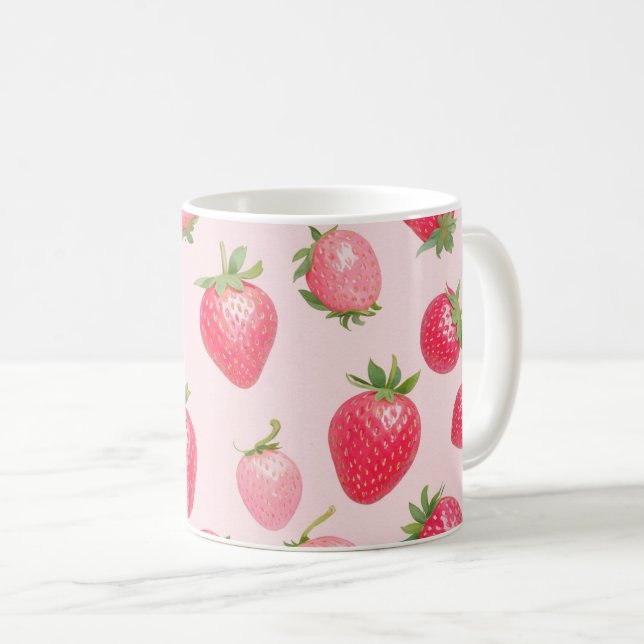 Sweet Strawberry Garden Mugs (Front Right)