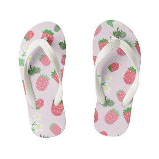 Sweet Strawberry. Kid's Flip Flops