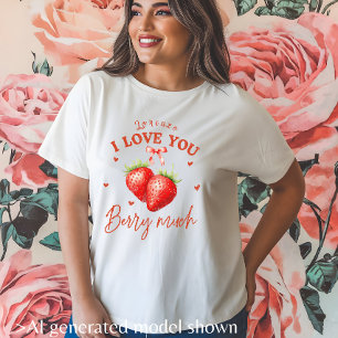 Sweet Strawberry Love Berry Much Valentine Women’s T-Shirt