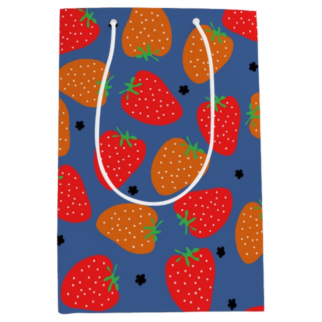 Sweet Strawberry Medium Gift Bag (Front)