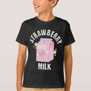Sweet Strawberry Milk Cool Fruit Berry Dessert T-Shirt