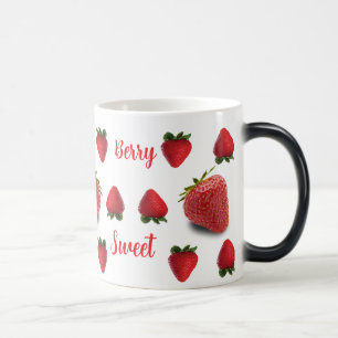 Sweet Strawberry Pattern Personalized Magic Mug