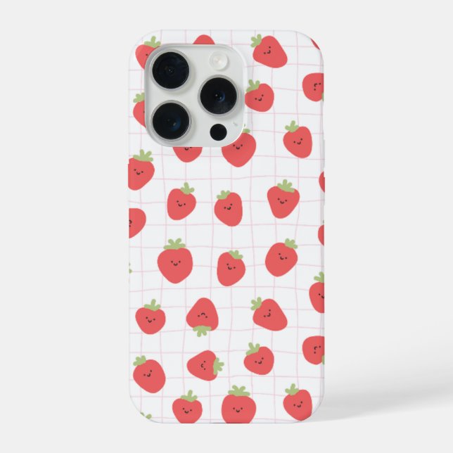 sweet strawberry pattern phone case. iPhone case (Back)