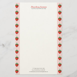 Sweet Strawberry - personalized and customizable Stationery