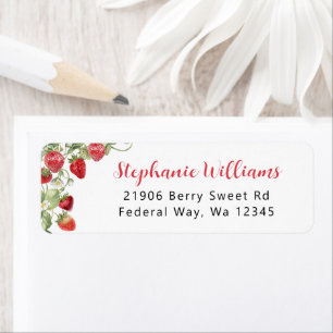 Sweet Strawberry Return Address
