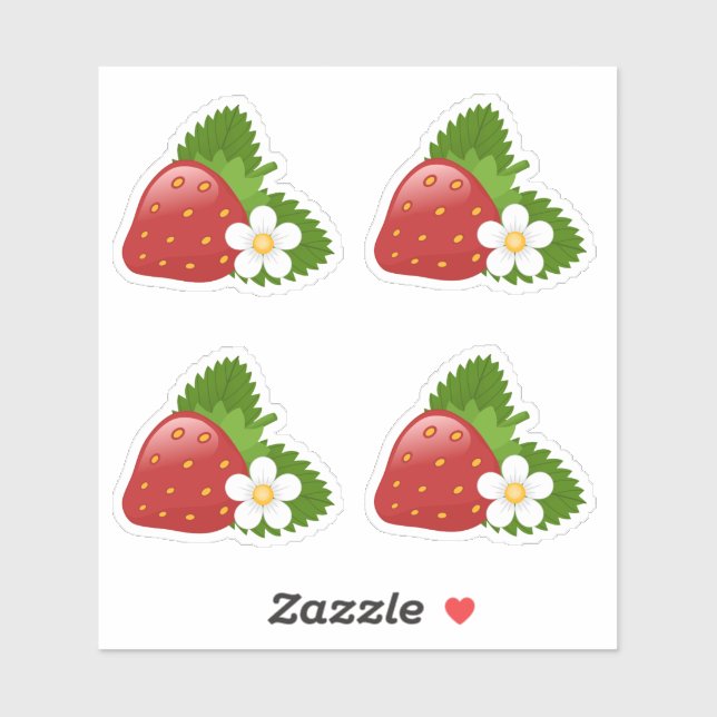 Sweet Strawberry, Set of 4 (Sheet)
