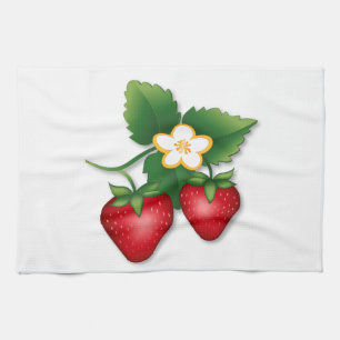 Sweet Strawberry Shortcake Kitchen Towel