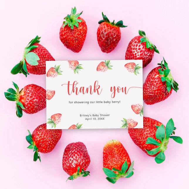 Sweet strawberry - thank you card (Creator Uploaded)