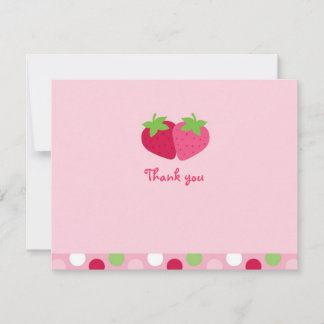 Sweet Strawberry Thank You Note Cards
