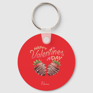 Sweet Strawberry Valentine's Day Personalized Coff Keychain