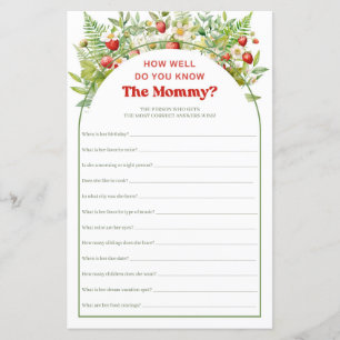 Sweet Strawberry Well Do You Know The Mommy game