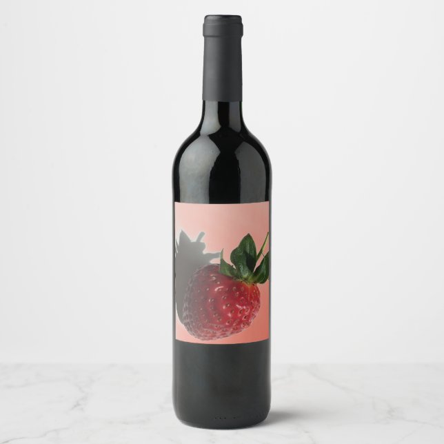 sweet strawberry wine label (Front)