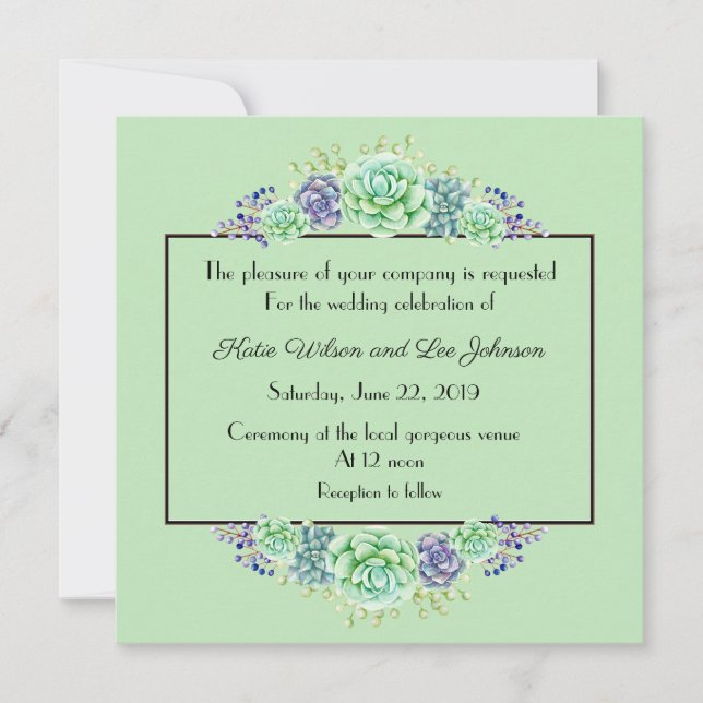 Sweet Succulent Watercolor Collection (Front)