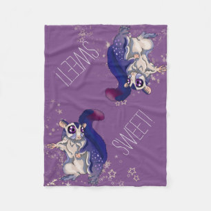 Sweet Sugar Glider Baby Fleece Blanket