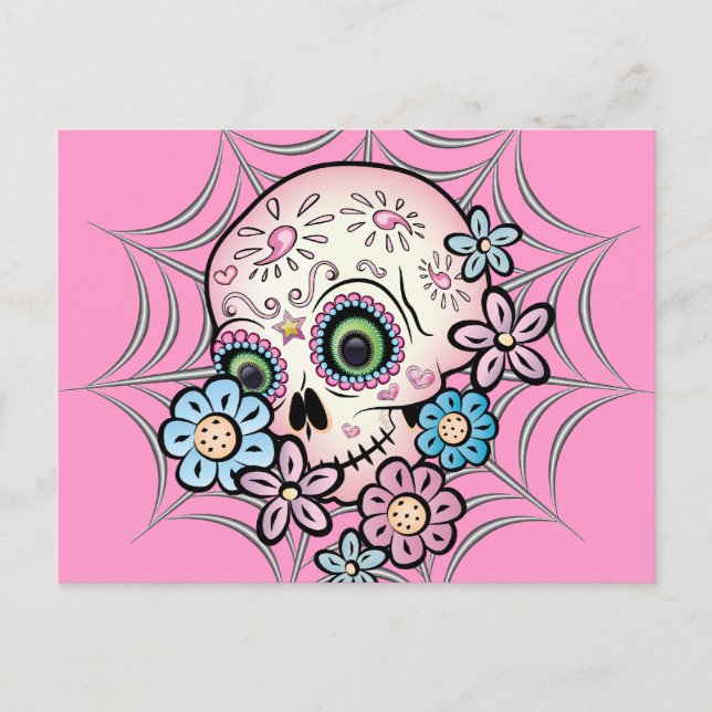 Sweet Sugar Skull Postcard (Front)