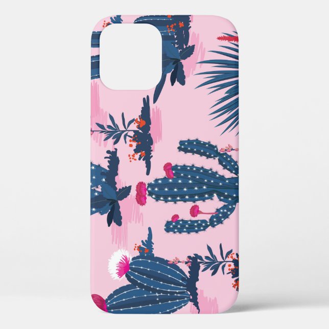 Sweet Summer Cactus Blooming Pattern Case-Mate iPhone Case (Back)