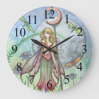 Sweet Summer Flower Fairy Wall Clock