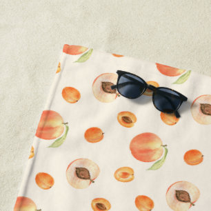 Sweet Summer Peach Pattern Beach Towel