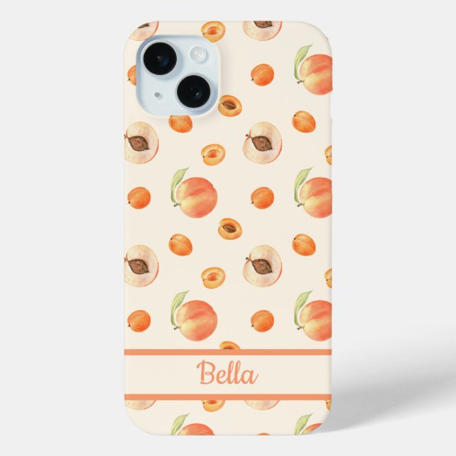 Sweet Summer Peach Pattern Case-Mate iPhone Case (Back)