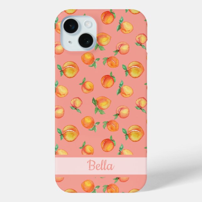Sweet Summer Peach Pattern Case-Mate iPhone Case (Back)