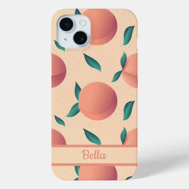 Sweet Summer Peach Pattern Case-Mate iPhone Case (Back)