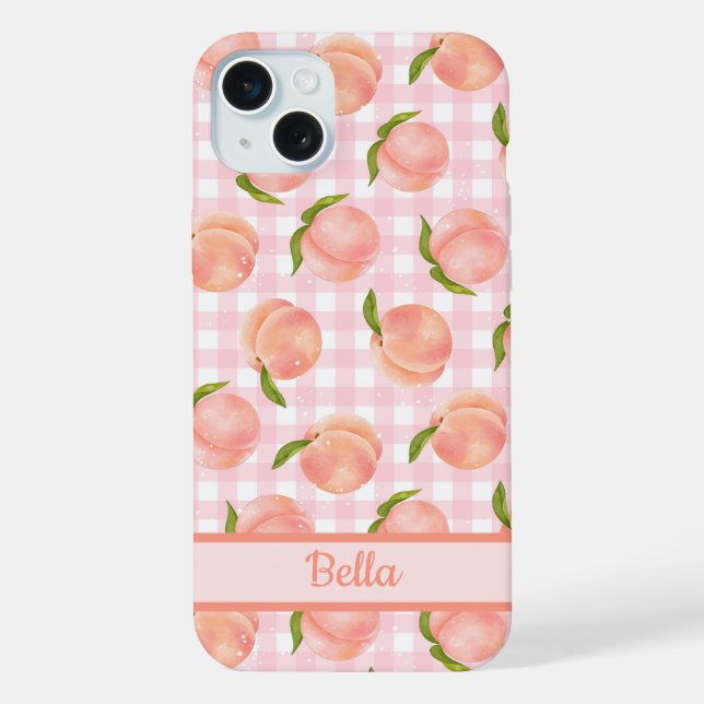 Sweet Summer Peach Pattern iPhone Case (Back)