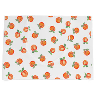 Sweet Summer Peach Pattern Large Gift Bag