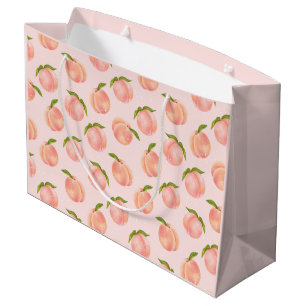Sweet Summer Peach Pattern Large Gift Bag