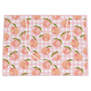 Sweet Summer Peach Pattern Large Gift Bag