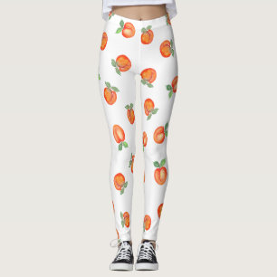 Sweet Summer Peach Pattern Large  Leggings