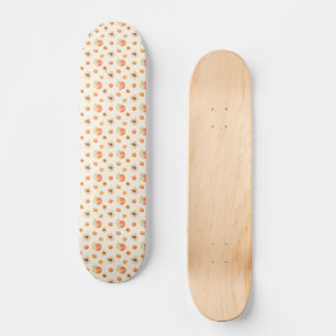Sweet Summer Peach Pattern Skateboard
