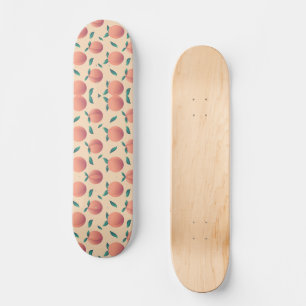 Sweet Summer Peach Pattern Skateboard