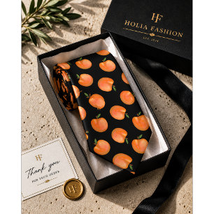 Sweet Summer Peach Pattern Tie