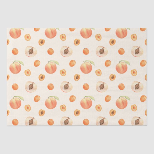 Sweet Summer Peach Pattern Tissue Paper (Front)